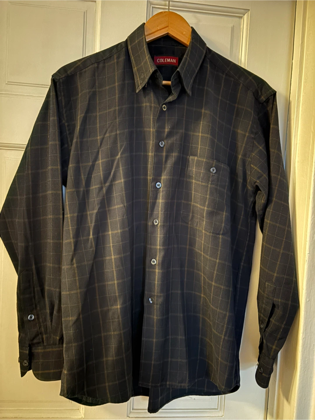 Coleman Men's Plaid Long Sleeve Button-Up Shirt