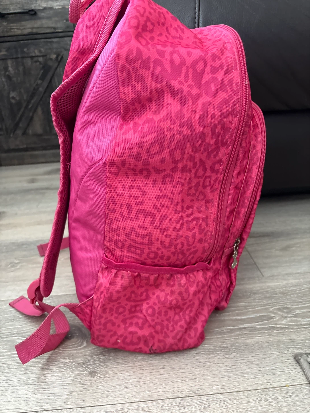 Foxy Jeans Pink Leopard Print Backpack with Sequins - photo 4