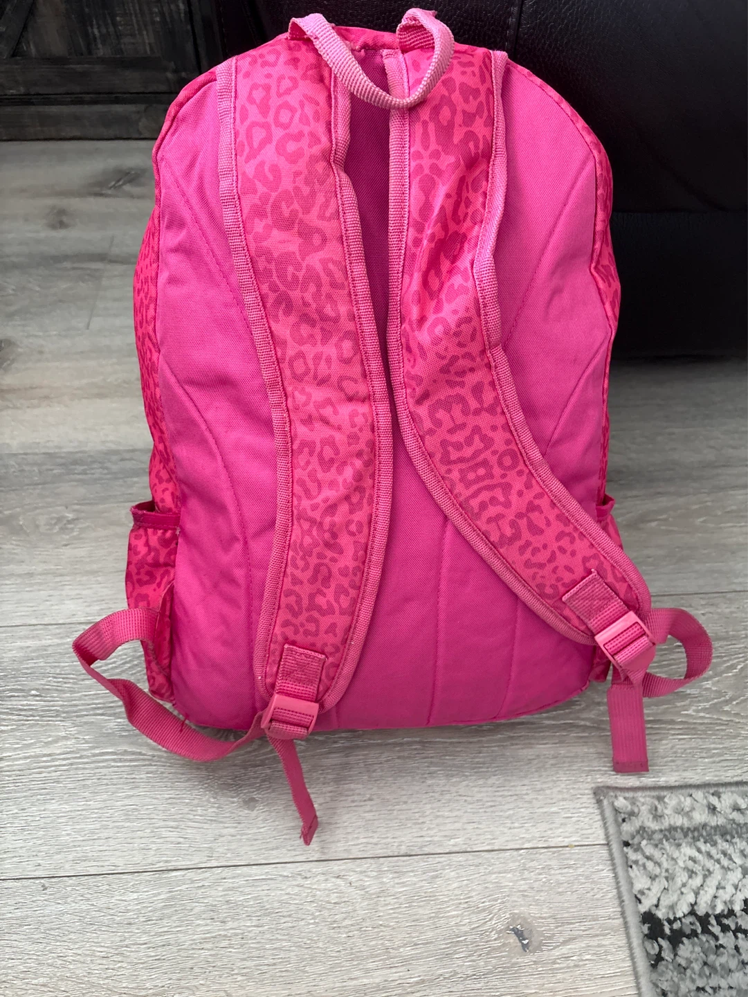 Foxy Jeans Pink Leopard Print Backpack with Sequins - photo 3
