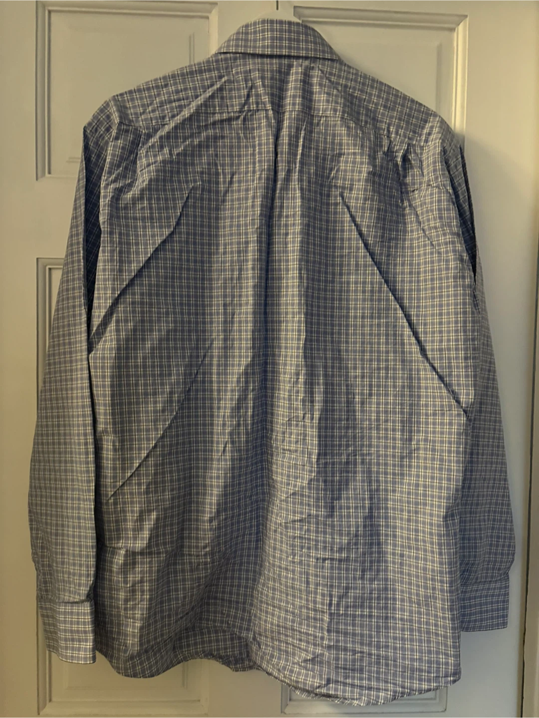 Men's Blue Plaid Dress Shirt - 17 34-35 Trim Fit - photo 4