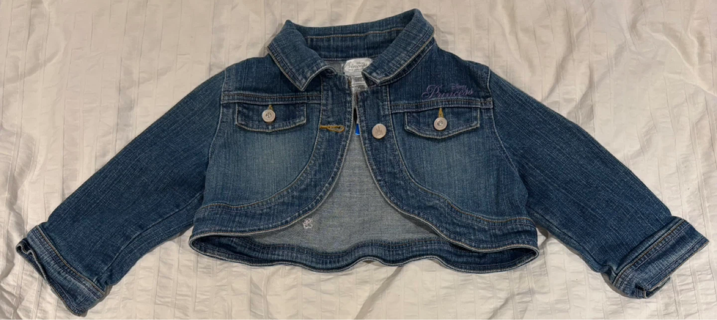 Vintage Y2K Disney Princess Denim Jacket Size 7/8 - photo 4