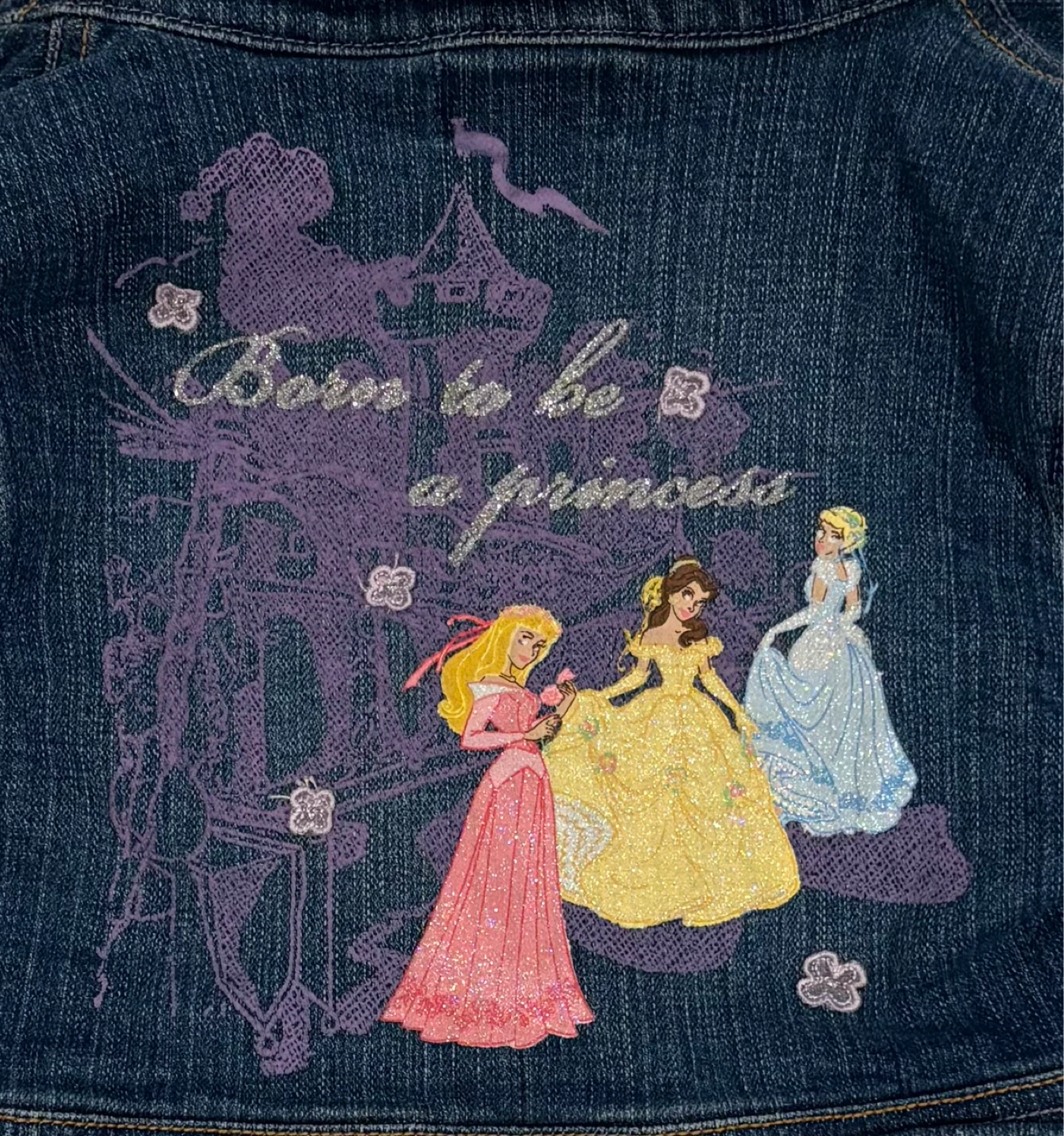 Vintage Y2K Disney Princess Denim Jacket Size 7/8 - photo 2