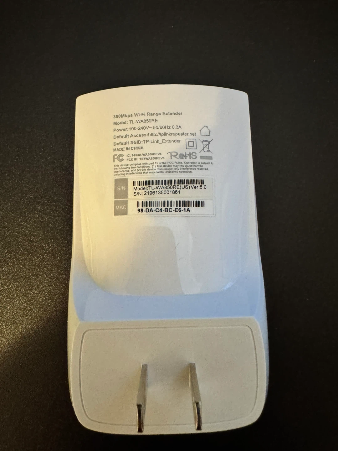 TP-Link 300Mbps Wi-Fi Range Extender WA850RE - photo 2
