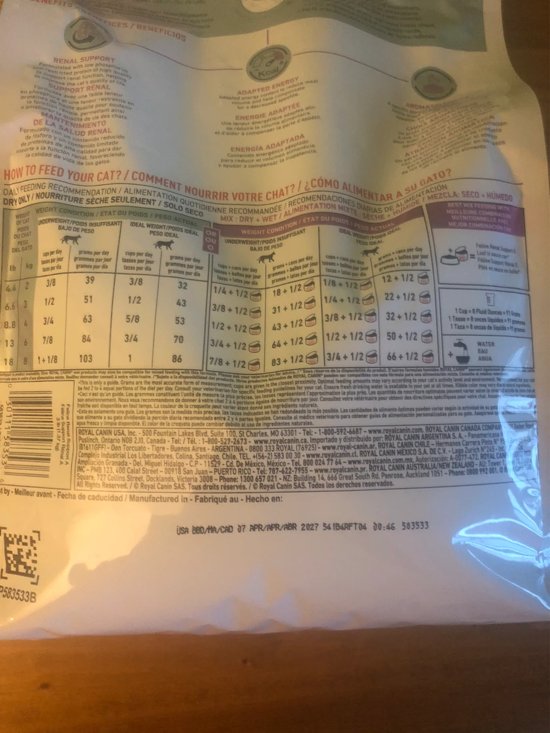Opened Bag - Royal Canin Renal Support A Dry Food - photo 2