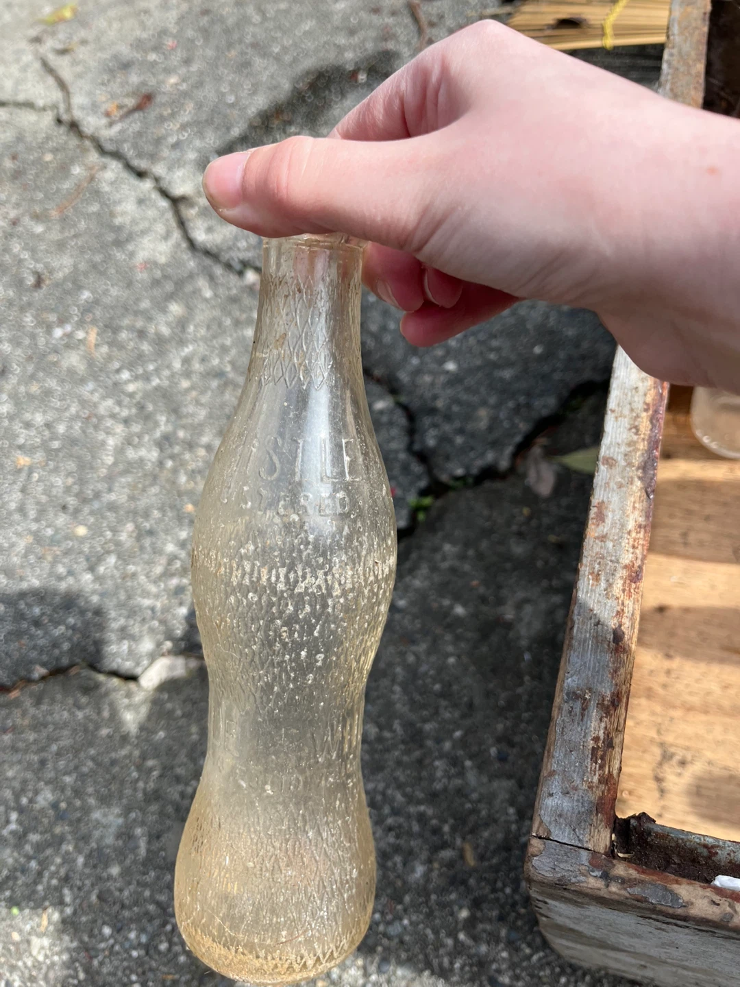 Vintage Assorted Glass Bottles with crate decor - photo 5