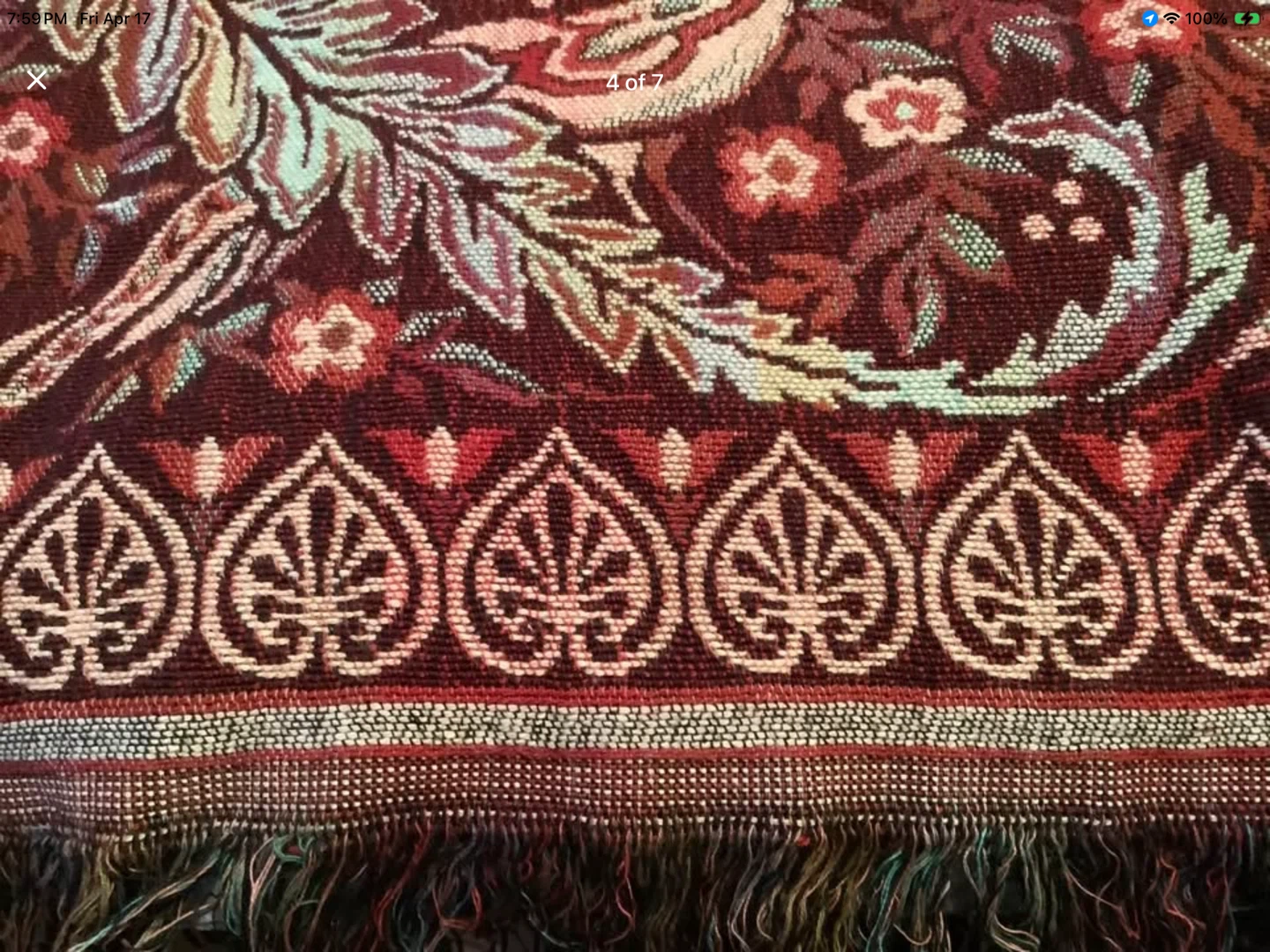 Vtg Goodwin Weaver’s 100% Cotton Fringed Throw/Blanket 🐞 - photo 4