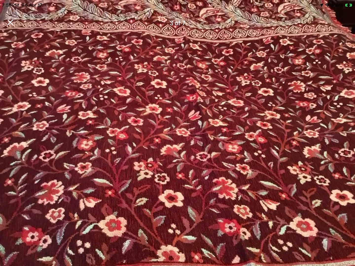 Vtg Goodwin Weaver’s 100% Cotton Fringed Throw/Blanket 🐞 - photo 3