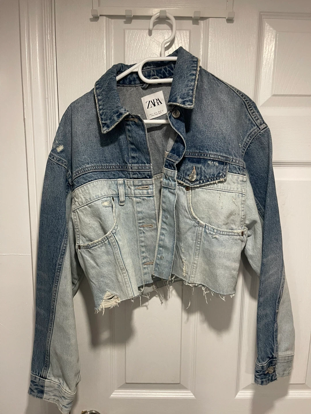 ZARA Two-Tone Denim Jacket