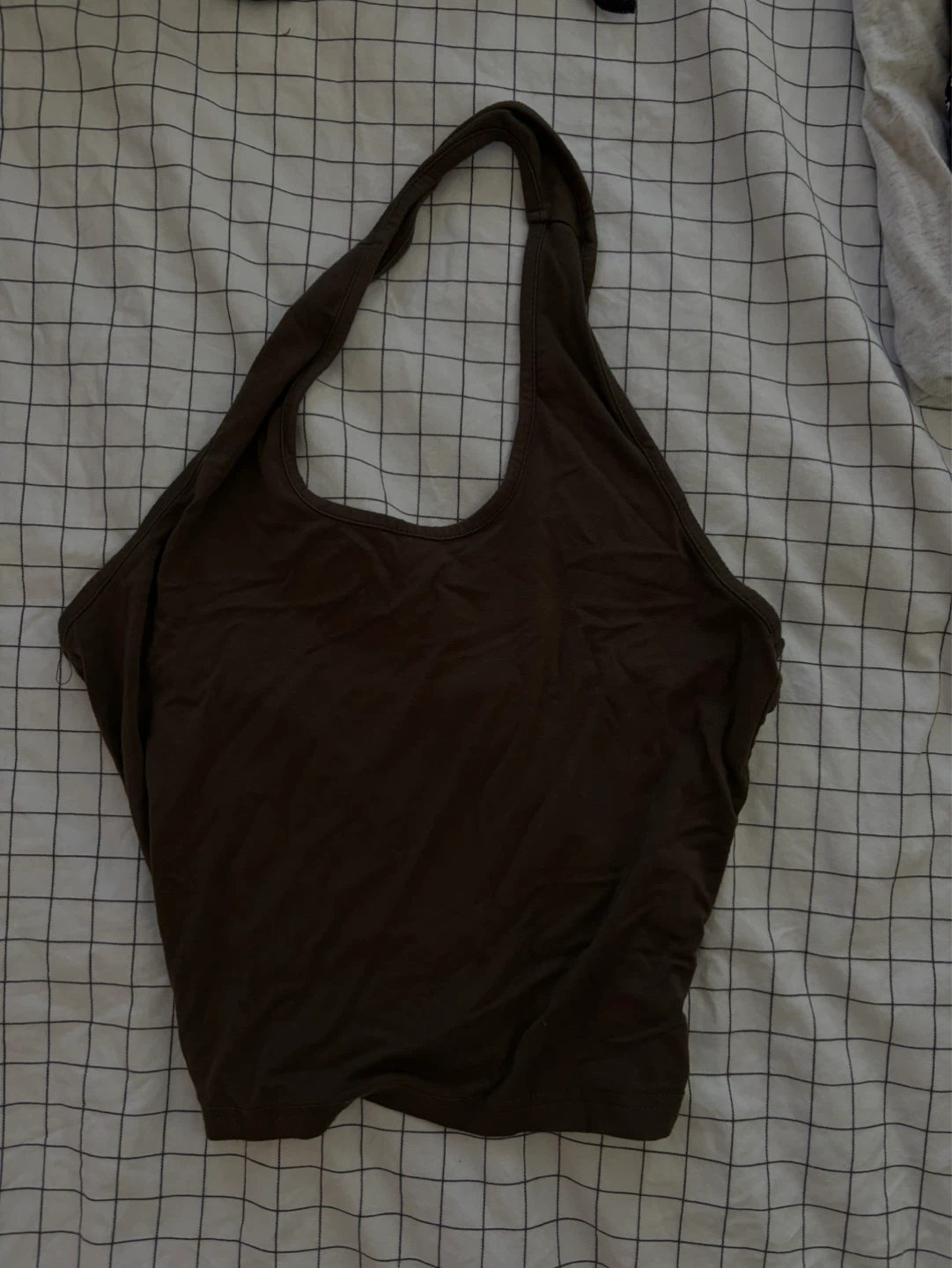 Brown Kaki Halter Neck Tank Top - photo 2