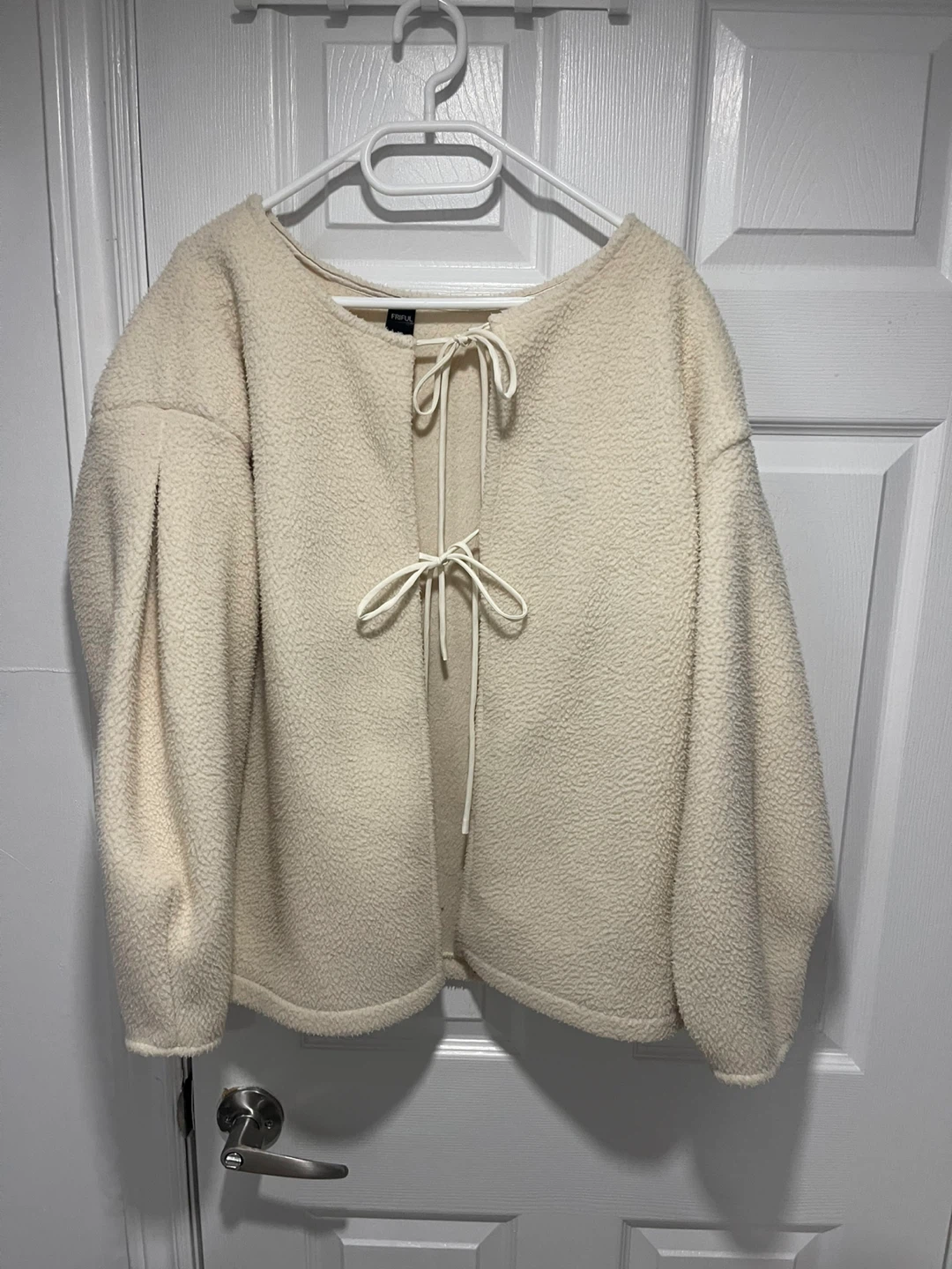 Cream Sherpa Cardigan
