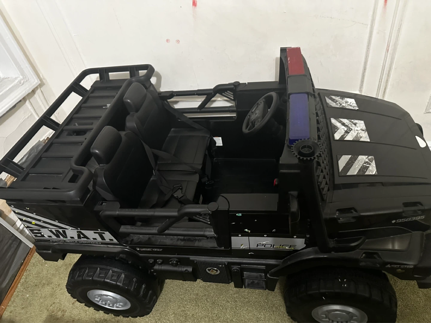 Black SWAT Police Ride-On Toy Car - photo 5