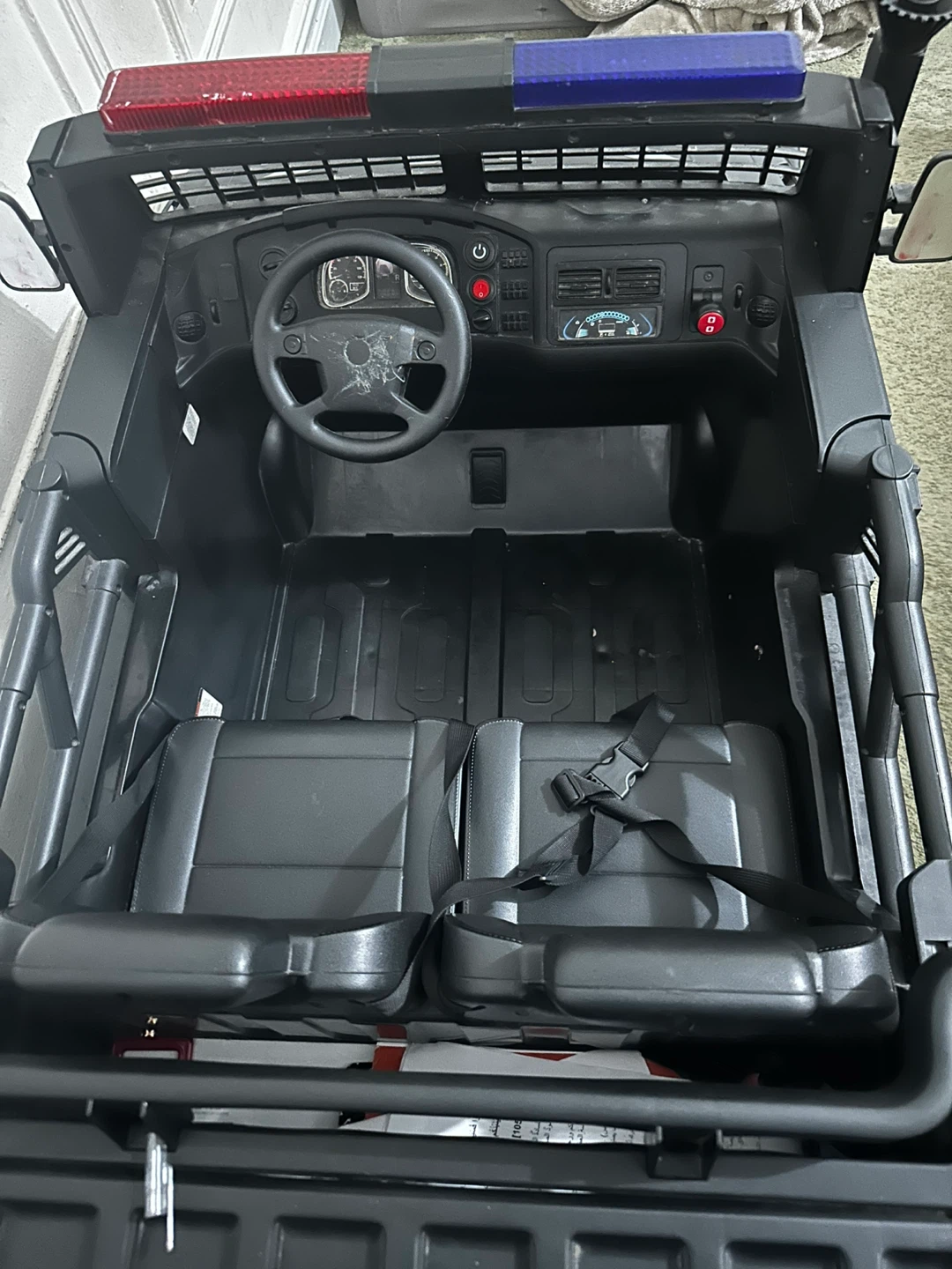 Black SWAT Police Ride-On Toy Car