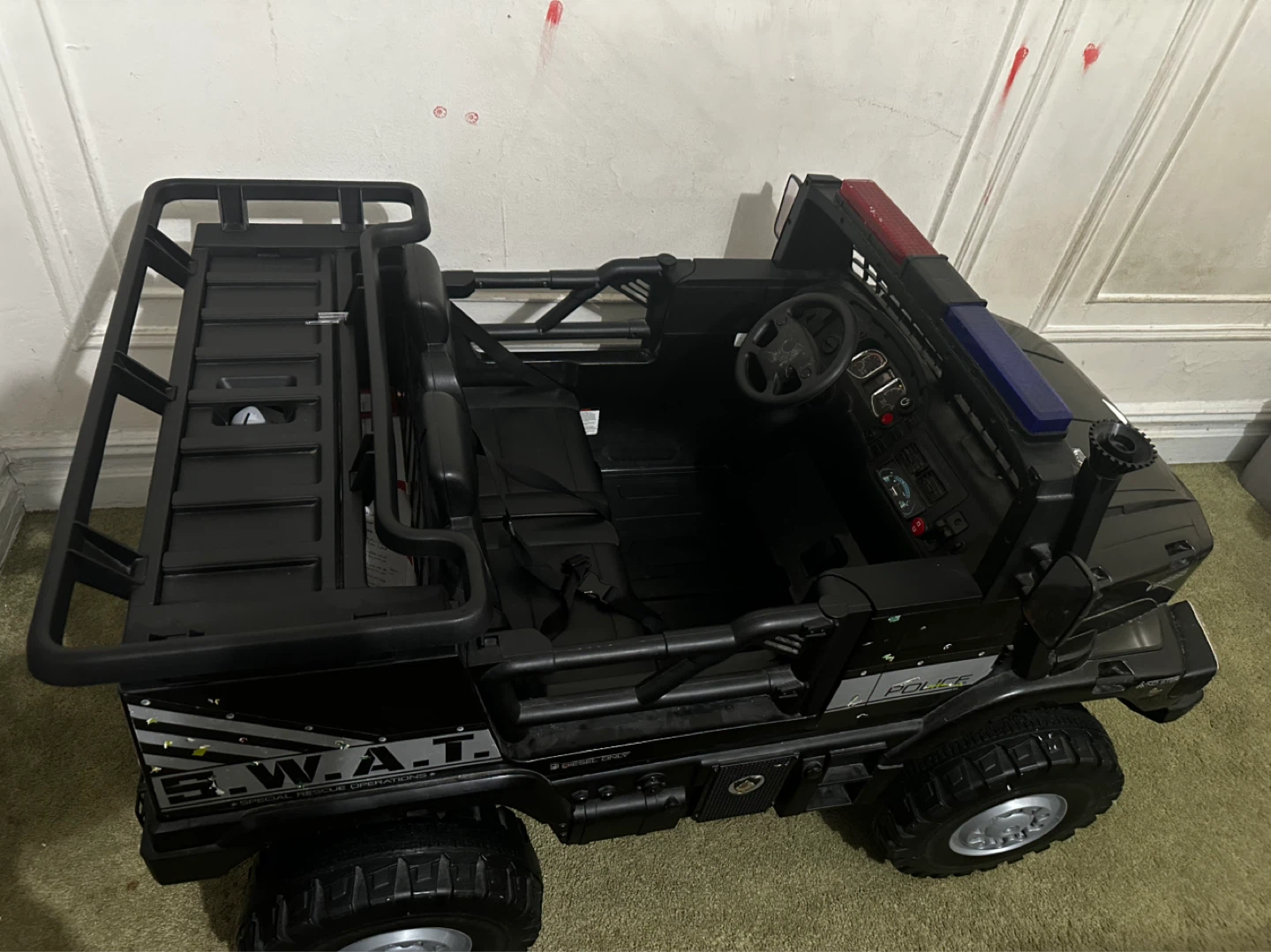 Black SWAT Police Ride-On Toy Car - photo 2