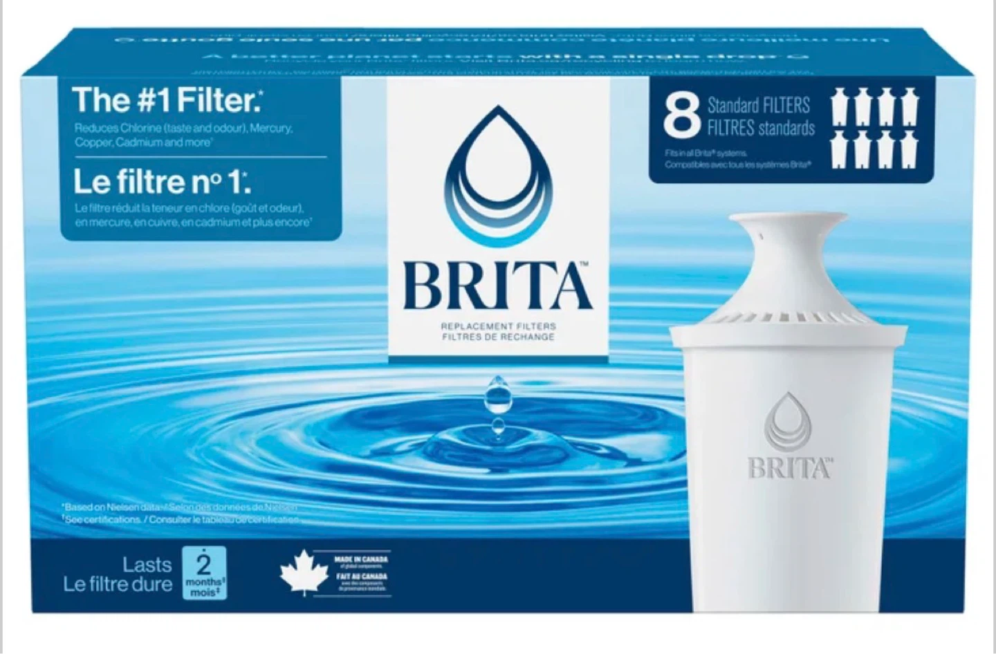 Brita Standard Water Filters - 10 pieces