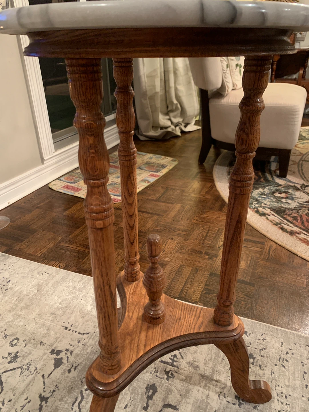 Round Marble Top Accent Table - photo 3