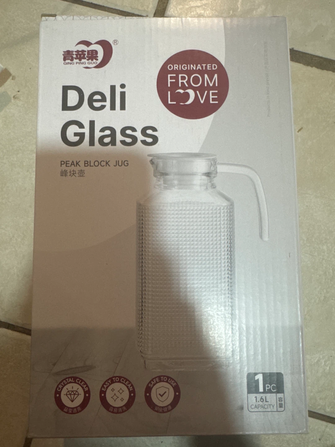 Deli Glass Peak Block Jug 1.6L - photo 3