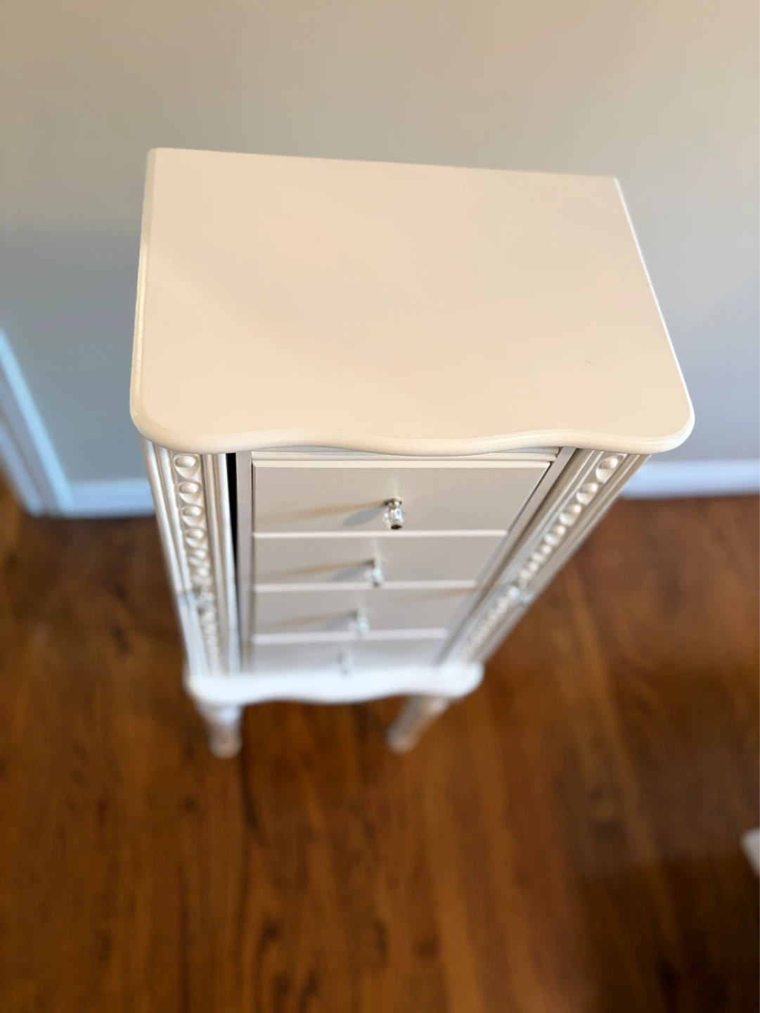 White Jewellery Cabinet with 5 Drawers - photo 3