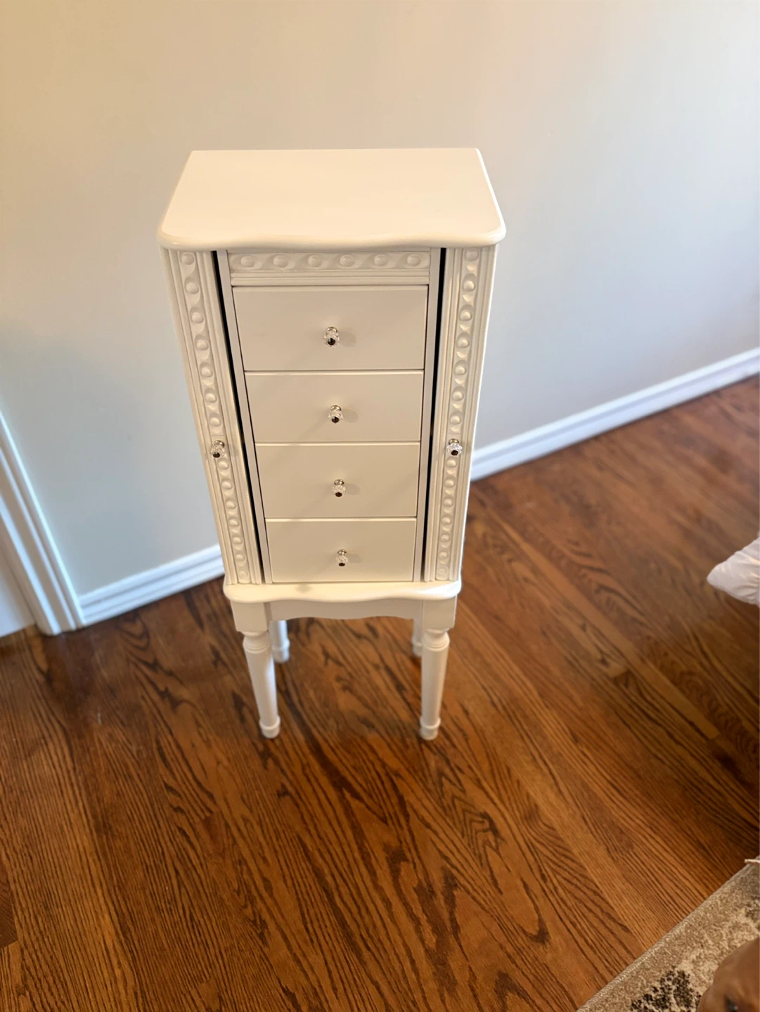 White Jewellery Cabinet with 5 Drawers - photo 2