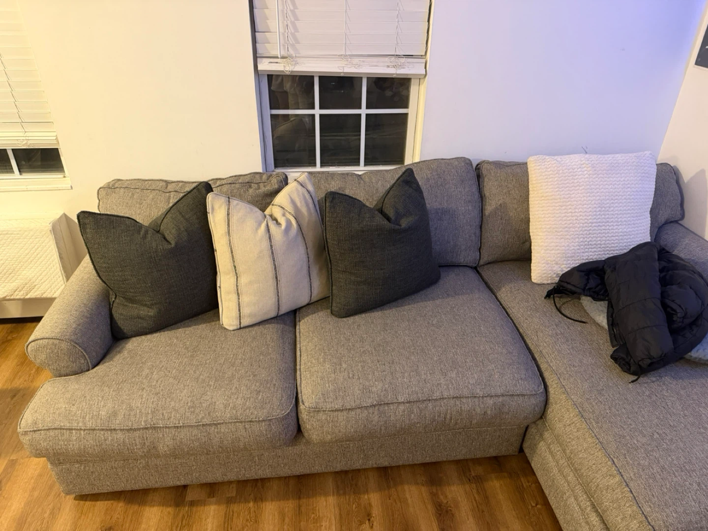 Gray Sectional Sofa with Chaise - photo 5