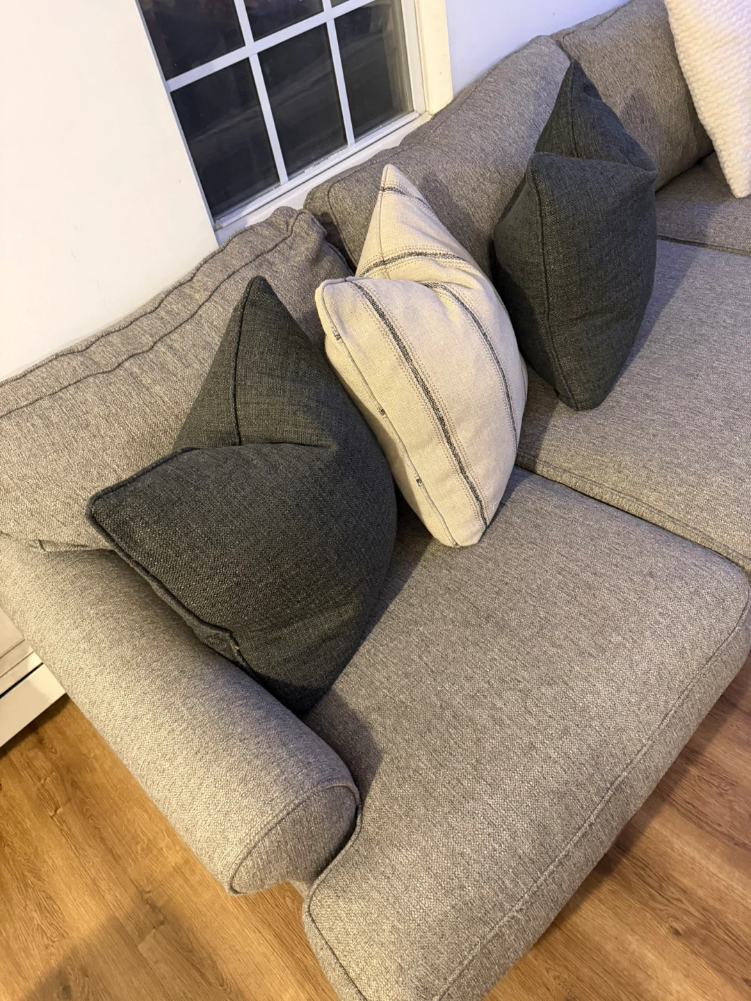 Gray Sectional Sofa with Chaise - photo 3