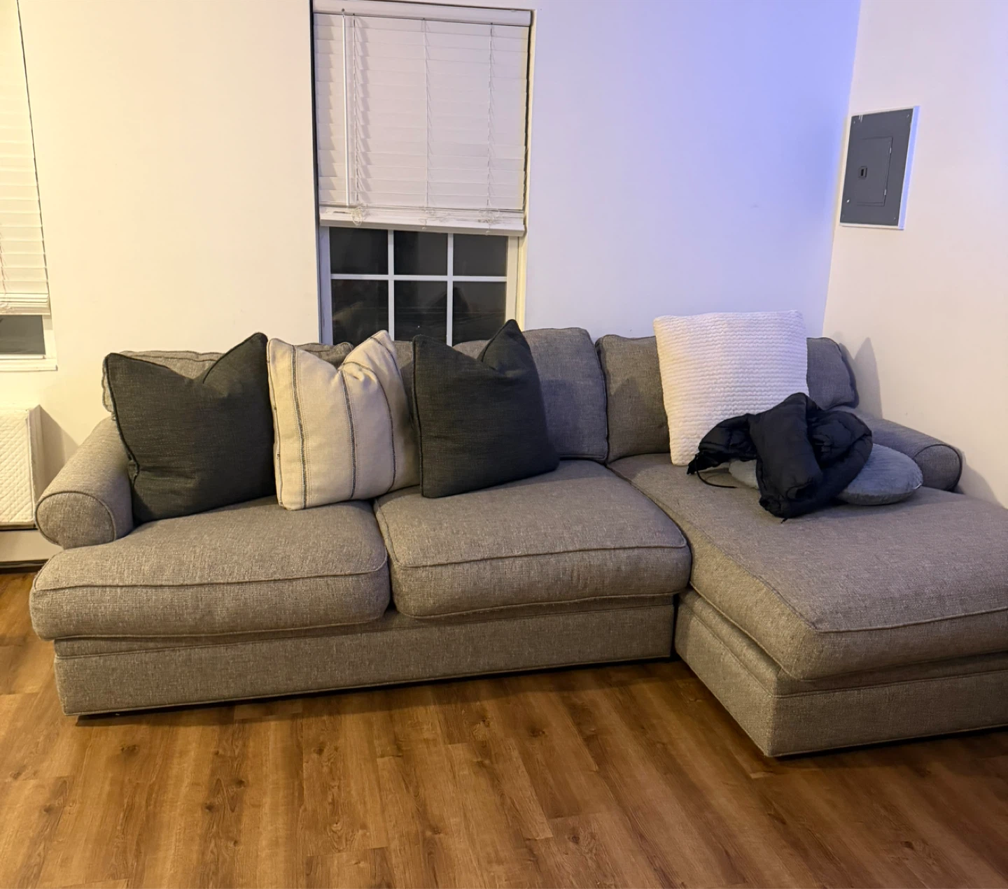 Gray Sectional Sofa with Chaise