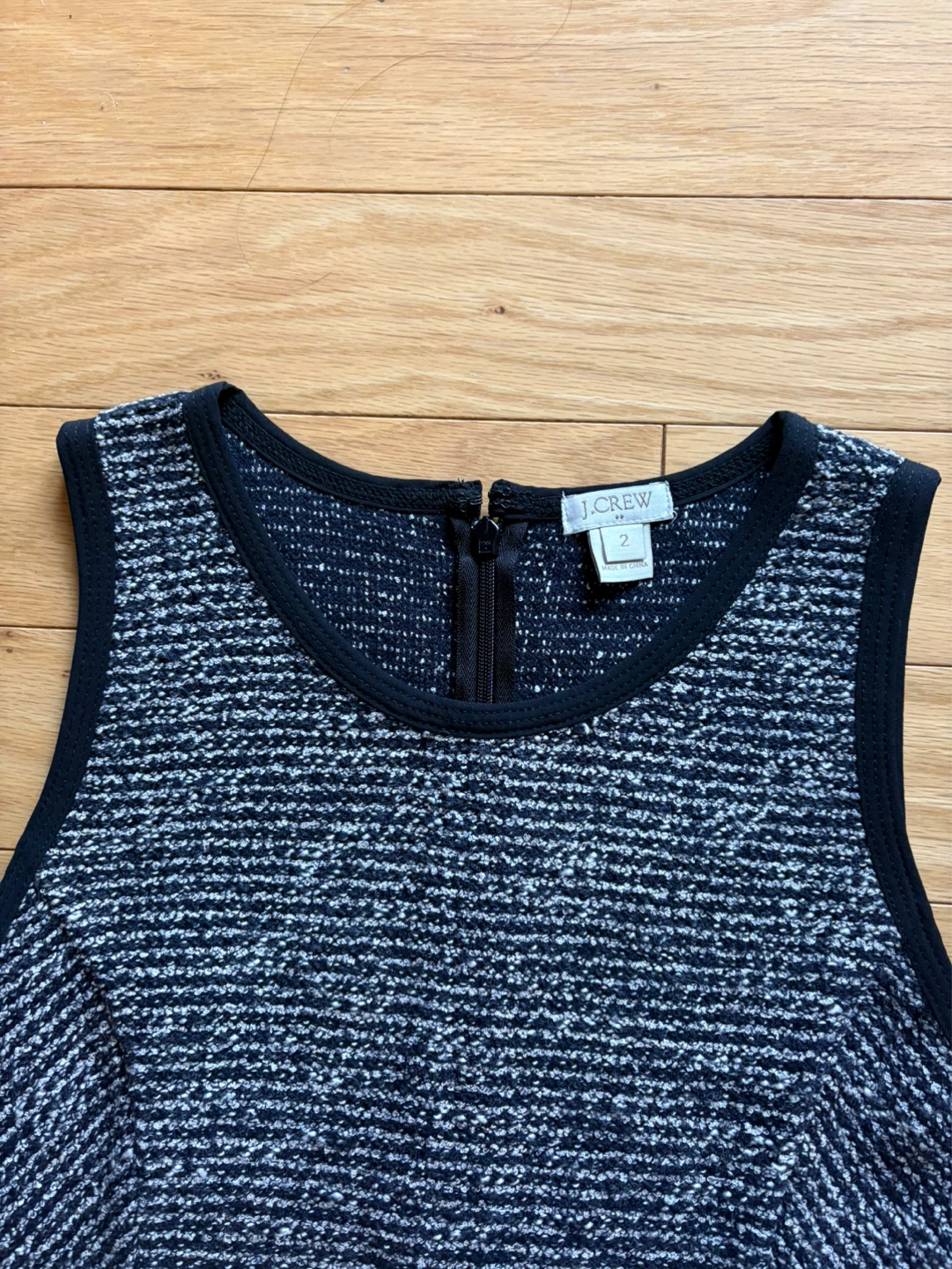 J. Crew Sleeveless Tweed Dress Size 2 - photo 3