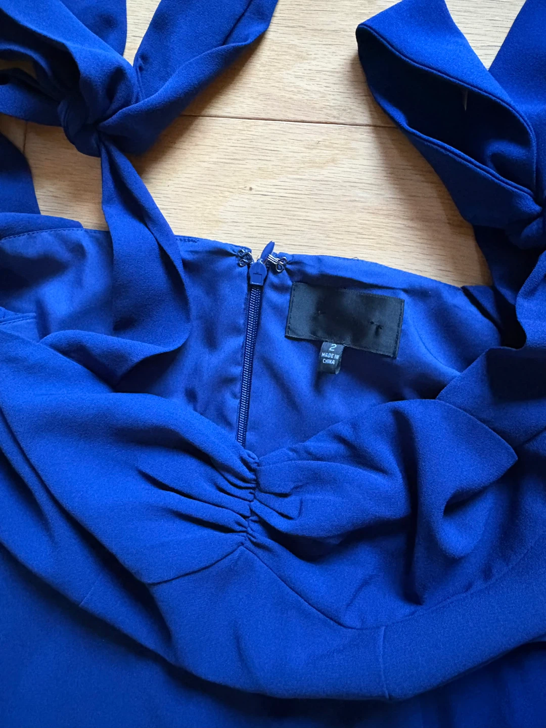 Royal Blue Maxi Dress with Tie Straps Size 2 - photo 3