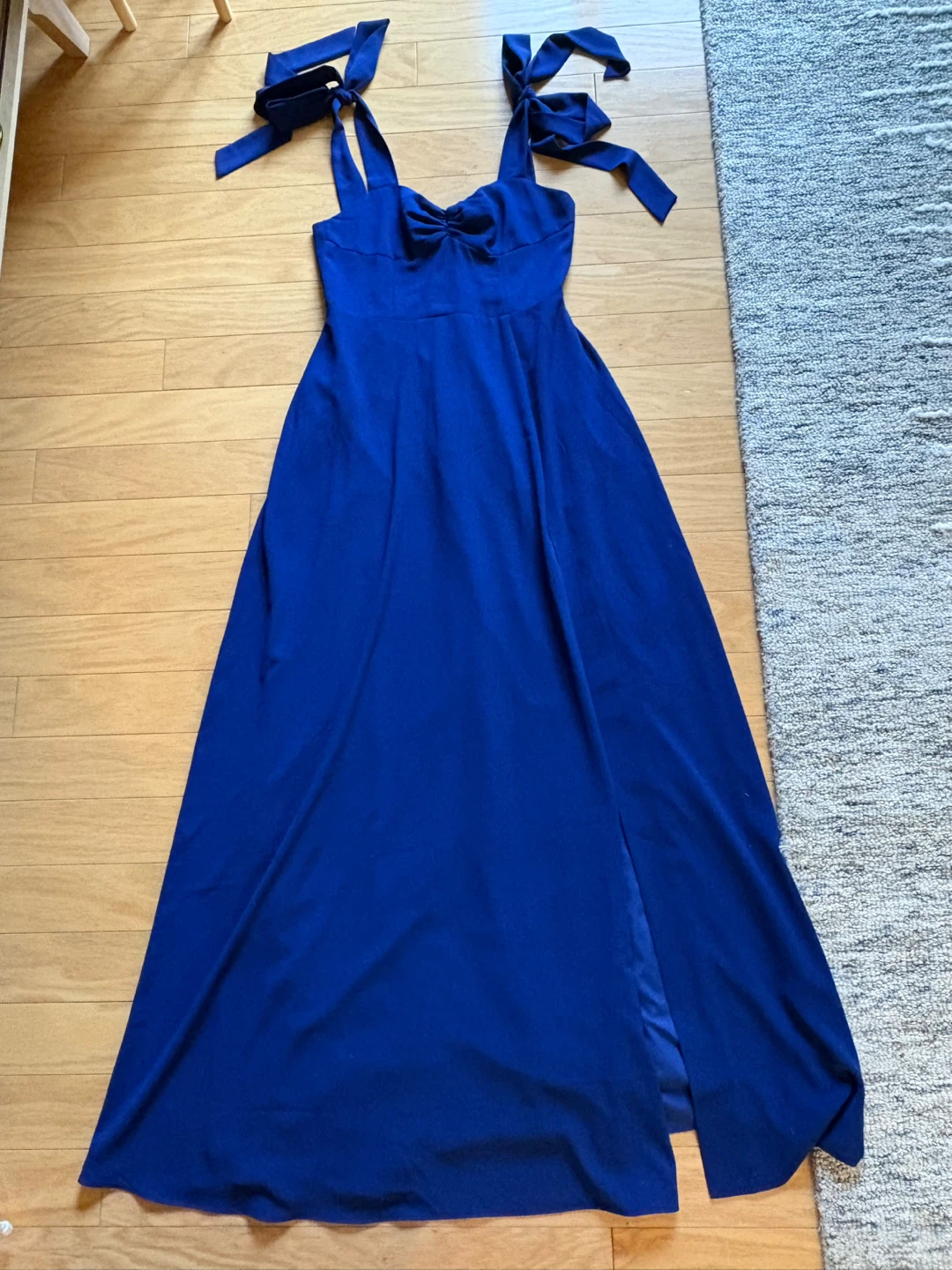 Royal Blue Maxi Dress with Tie Straps Size 2