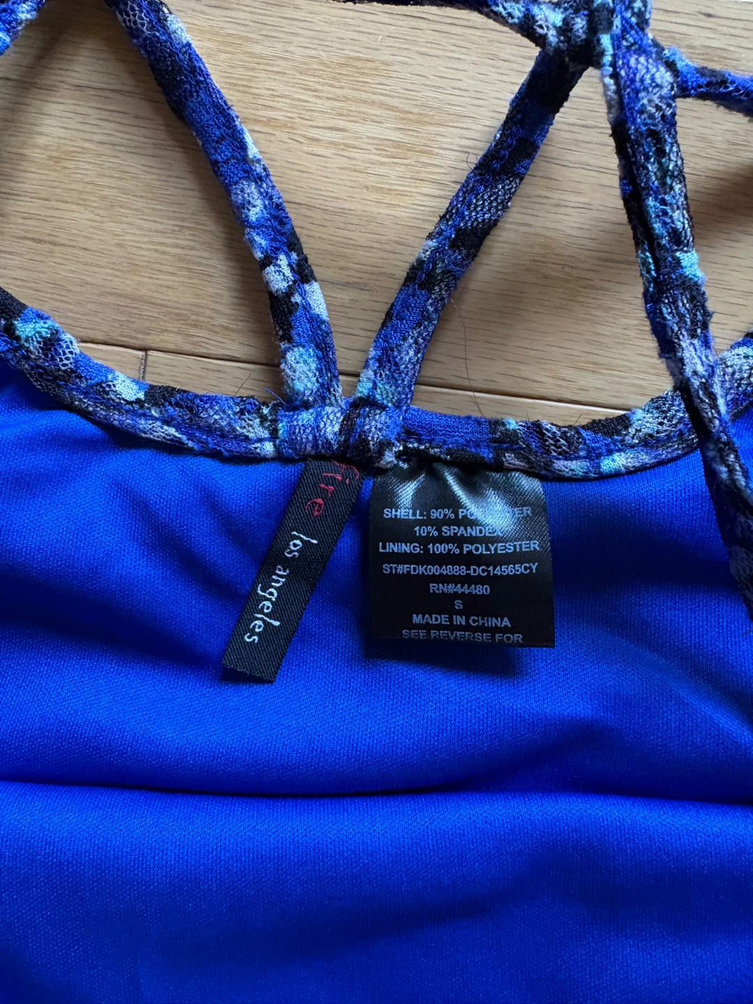 Royal Blue Maxi Dress with Tie Straps Size 2 - photo 4