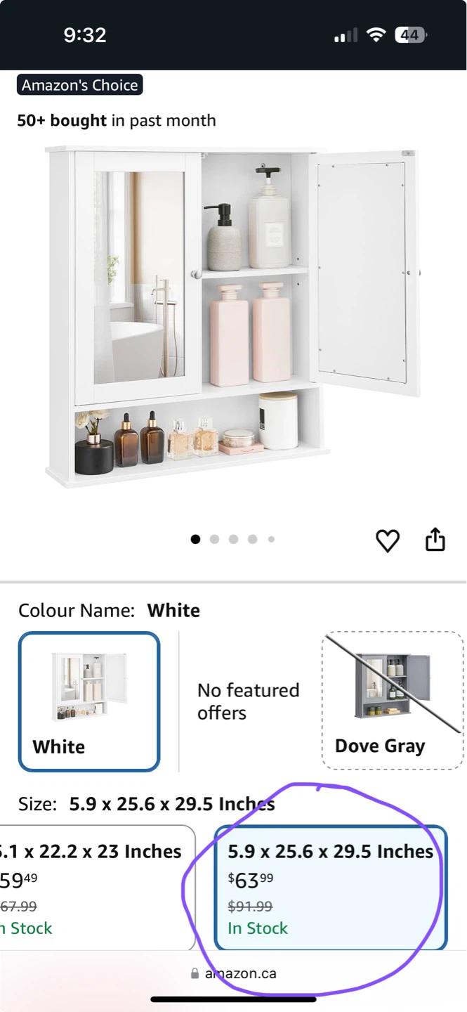 White Bathroom Wall Cabinet with Mirror - photo 2