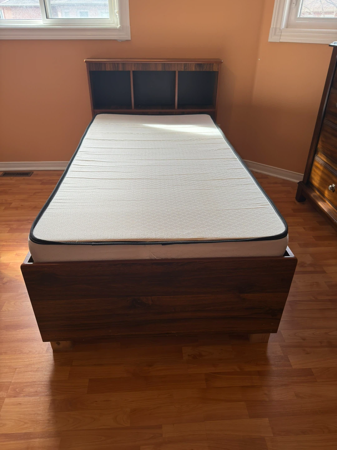 Twin Bed Frame with Headboard and Storage Drawer - photo 3