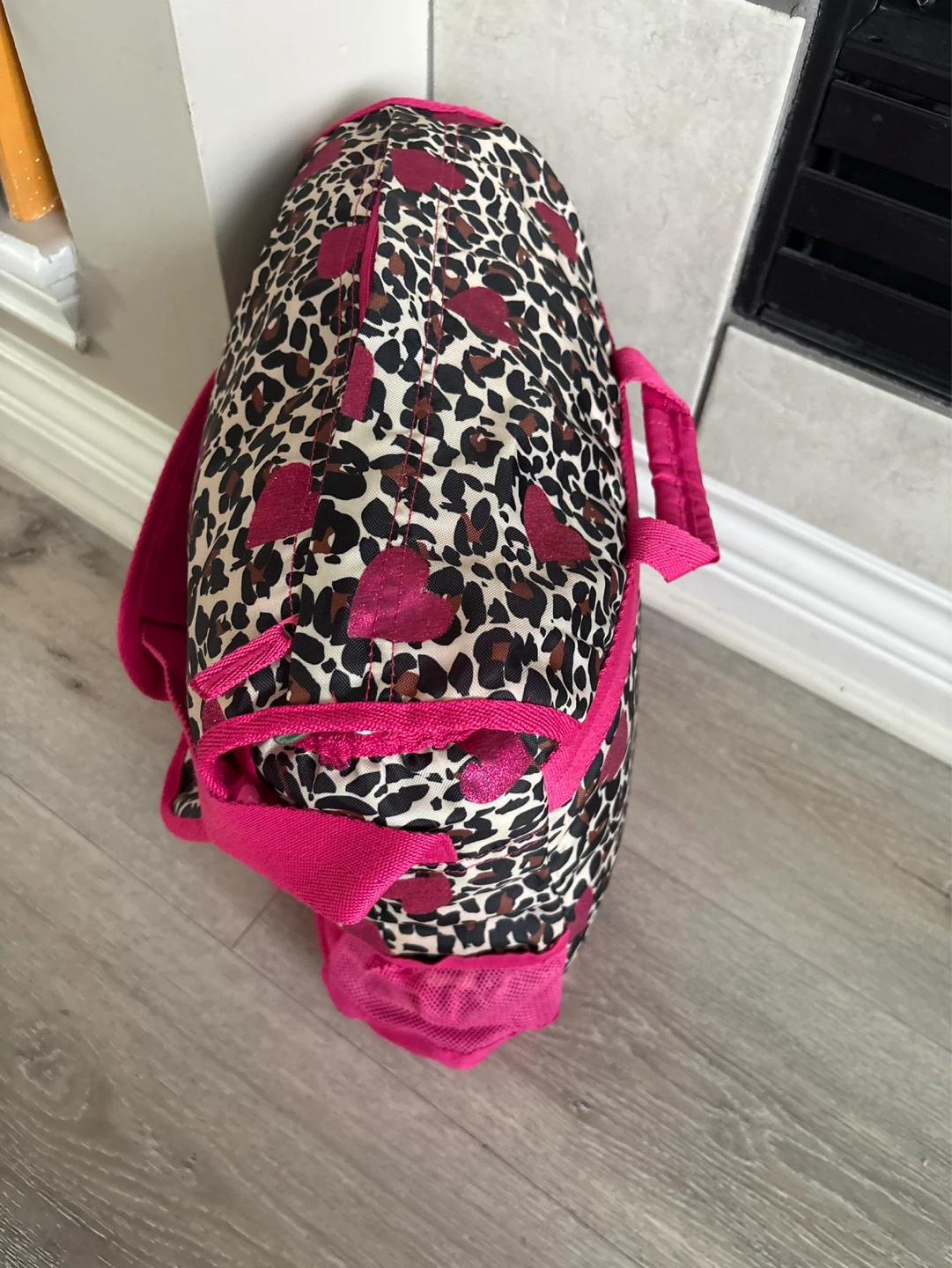 Leopard Print & Pink Heart Backpack - photo 4