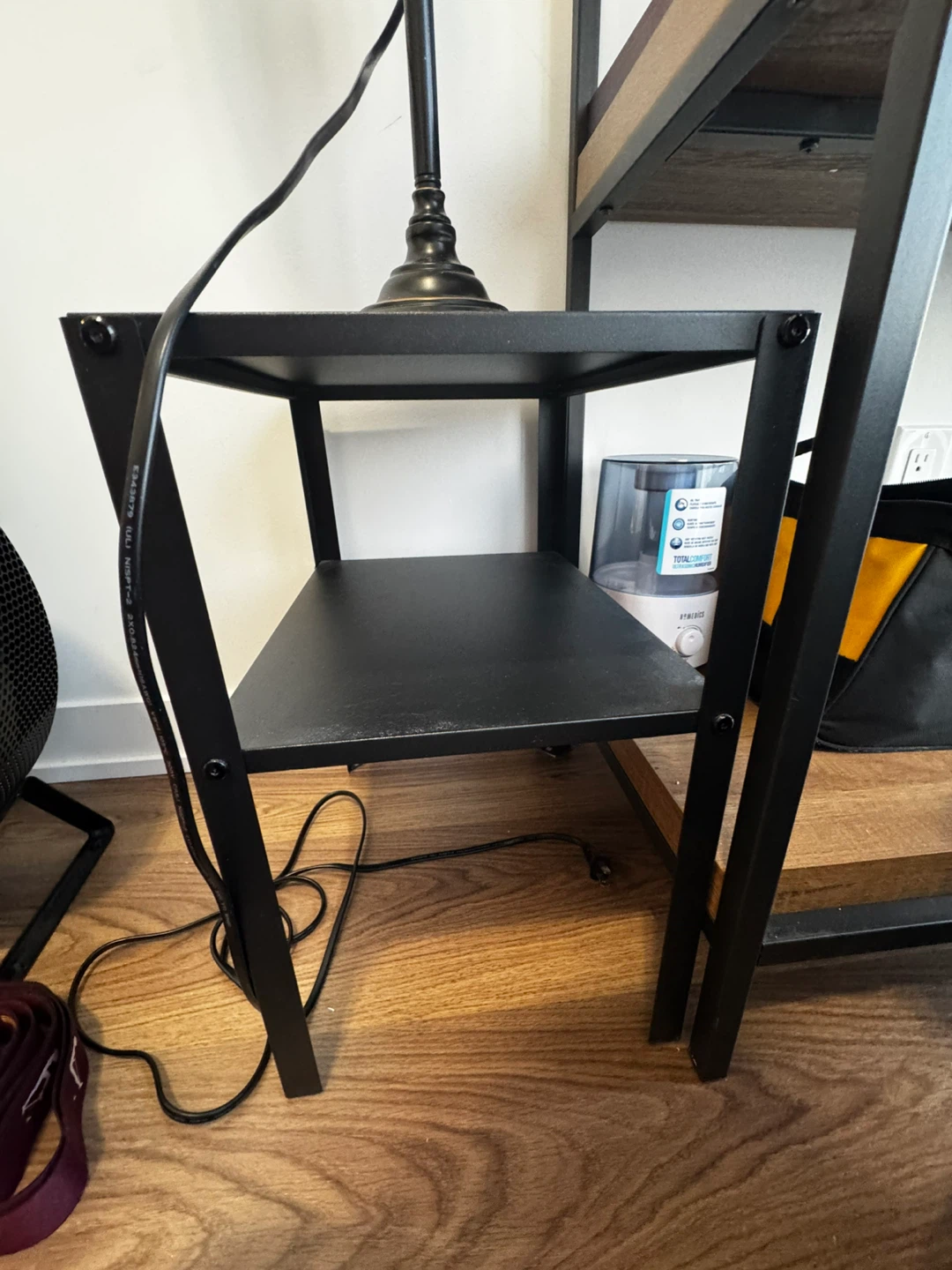 Black Metal 2-Tier Side Table