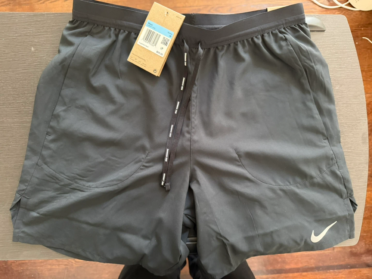 NEW - Med- Nike Men's Running Shorts Black 7" Length