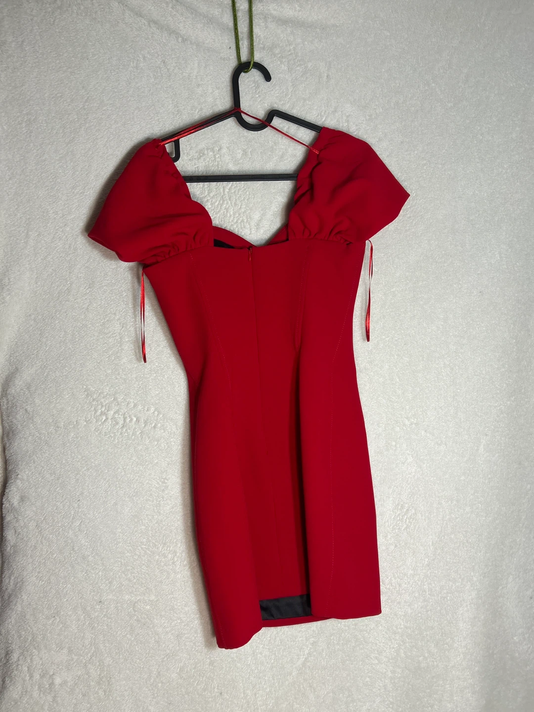 Zara Red Puff Sleeve Mini Dress - XS - photo 2