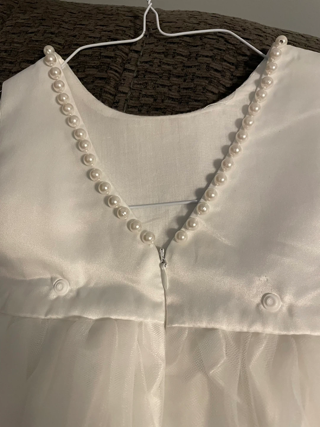 White Flower Girl Dress with Shoes and Accessories - photo 4