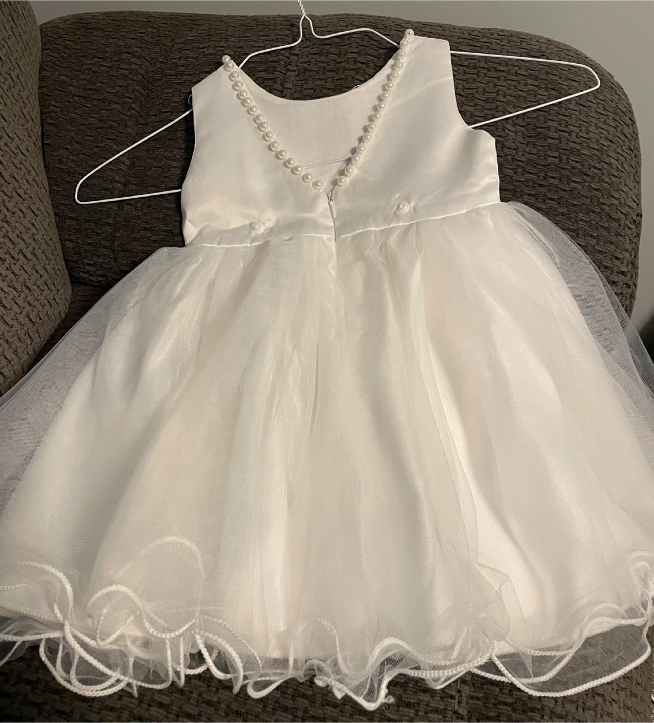 White Flower Girl Dress with Shoes and Accessories - photo 3