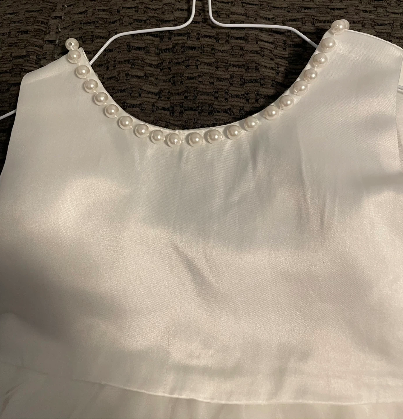 White Flower Girl Dress with Shoes and Accessories - photo 2
