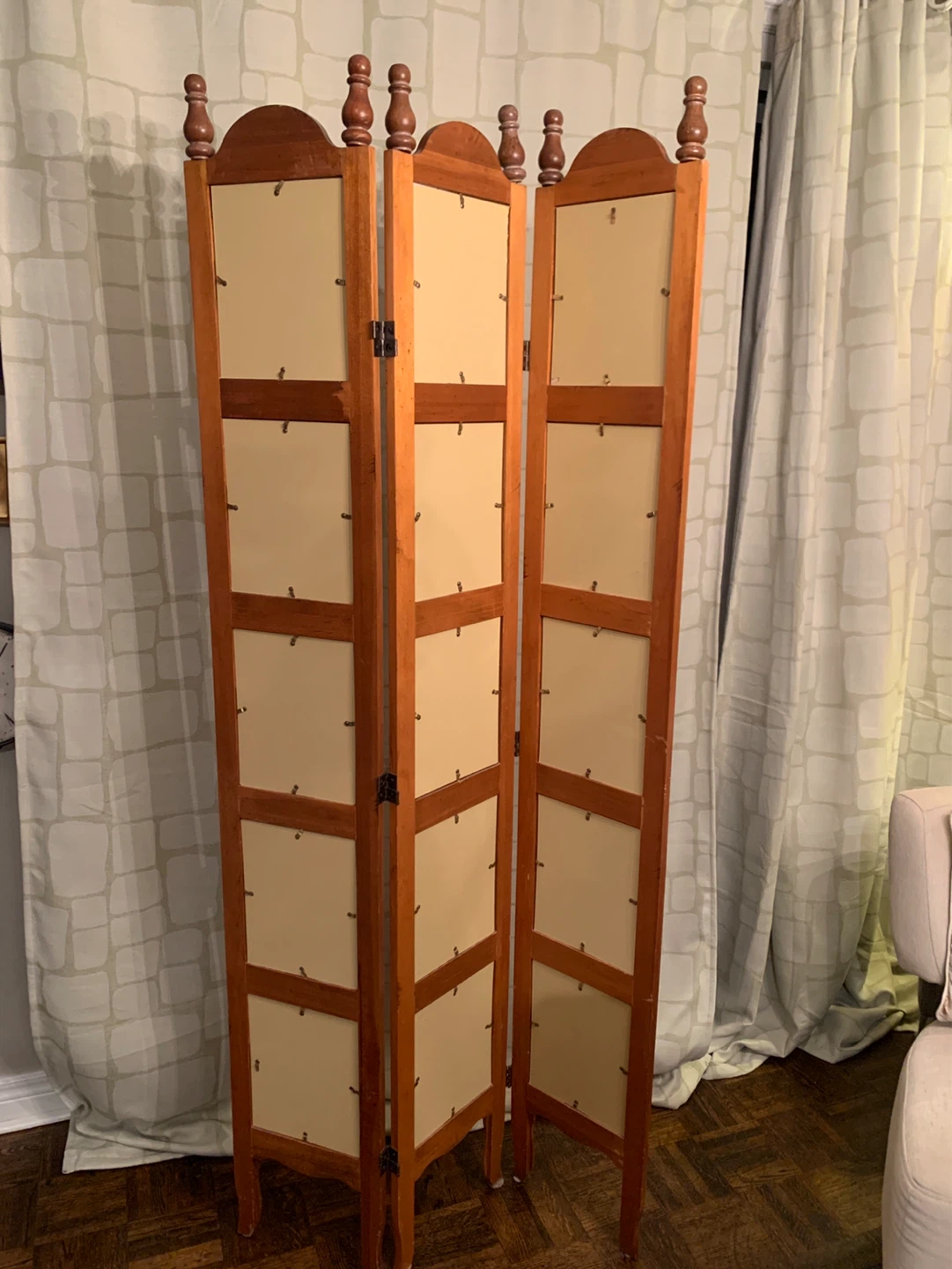 Wooden Folding 3-Panel Room Divider Photo Display - photo 2