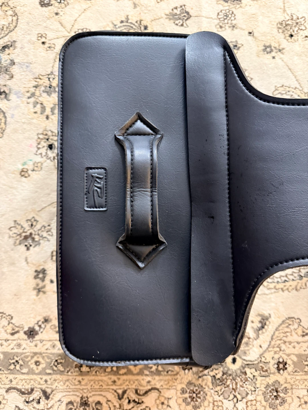 Black Motorcycle Saddlebags with Pouch and Chain - photo 2