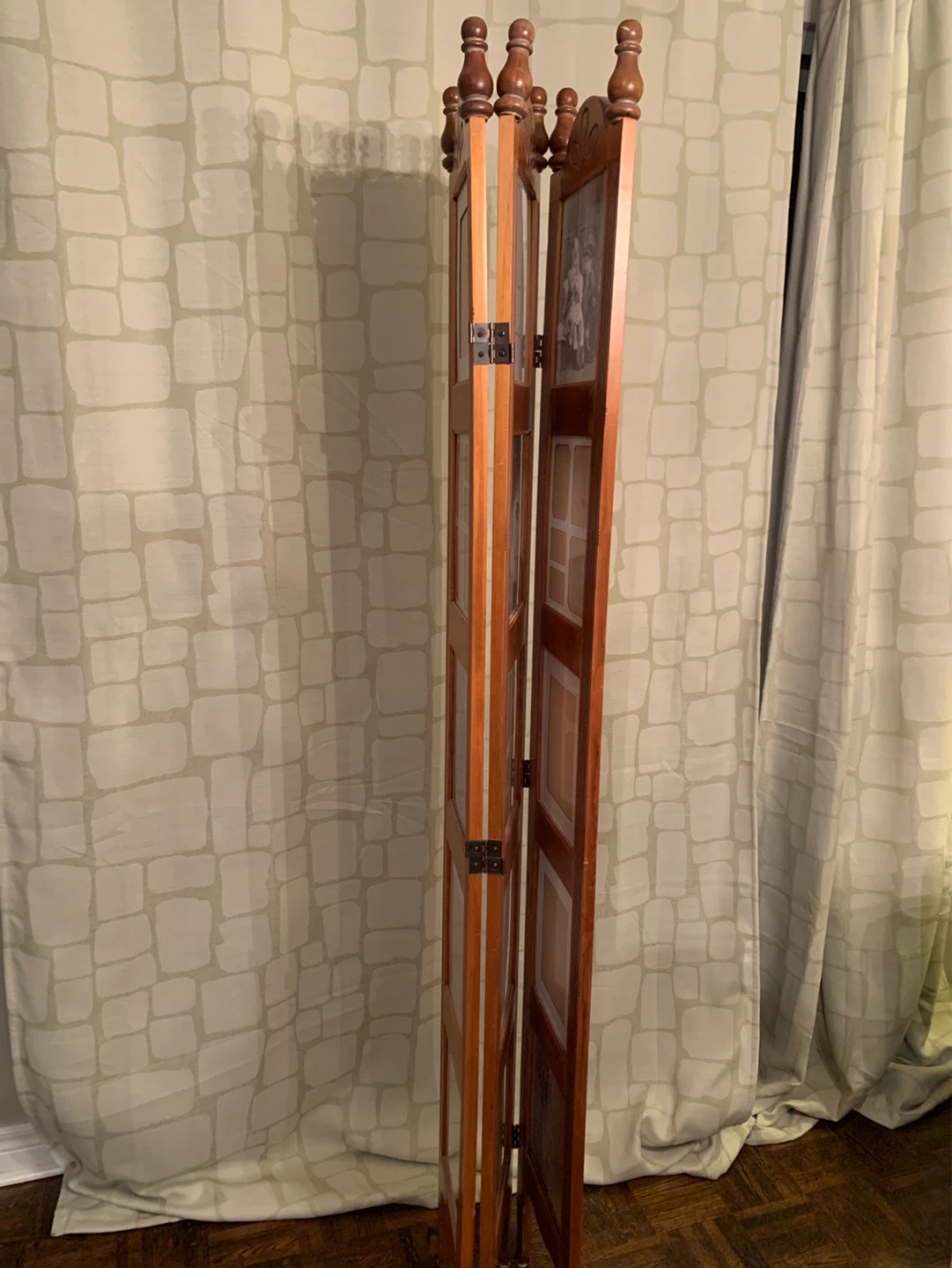 Wooden Folding 3-Panel Room Divider Photo Display - photo 3