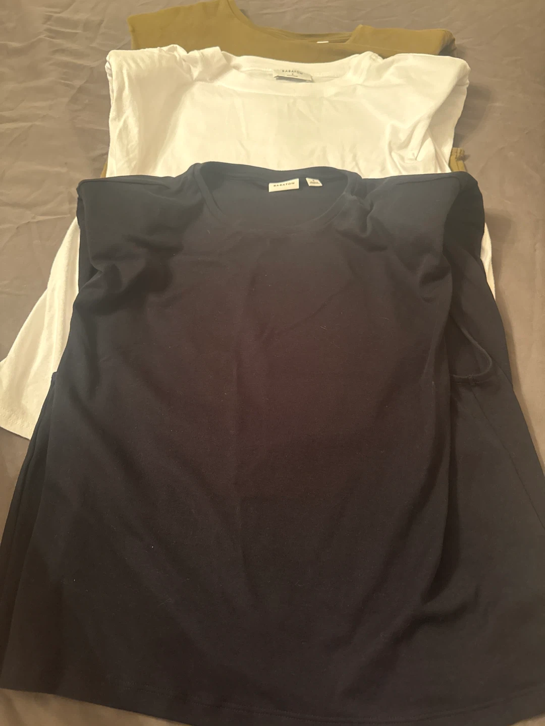 Babaton T-Shirts - Black, White, Olive Green - Size S