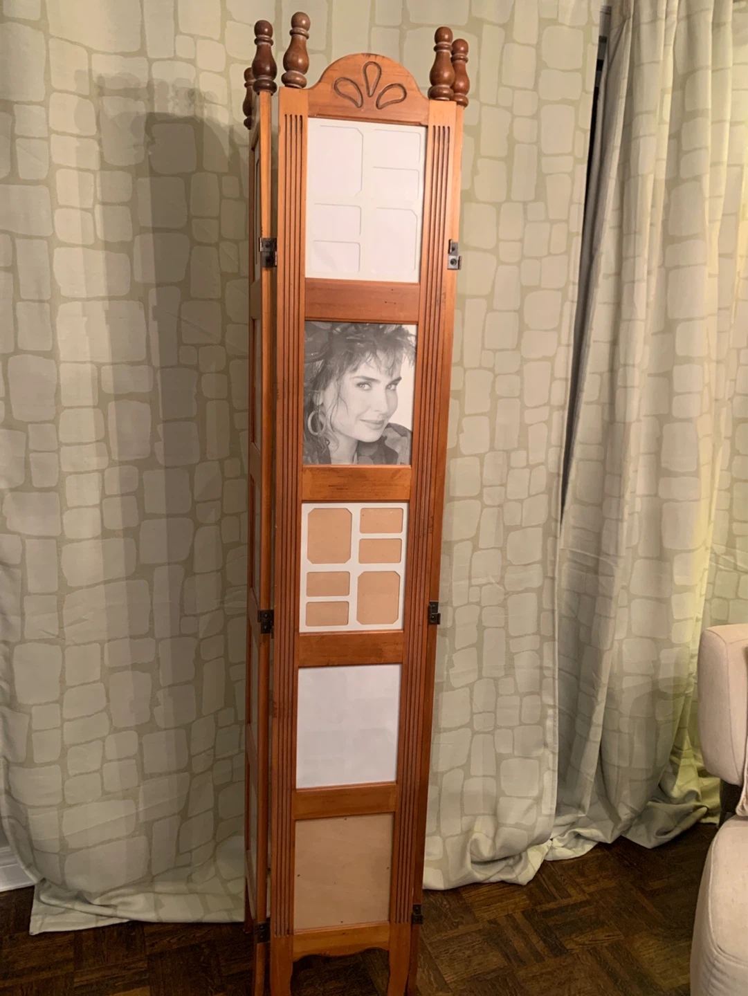 Wooden Folding 3-Panel Room Divider Photo Display - photo 5