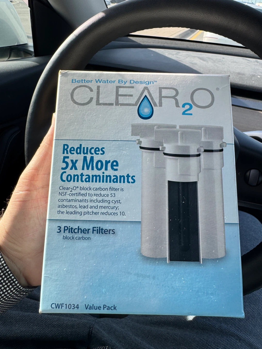 CLEARO2 3 Pitcher Filters Block Carbon Value Pack