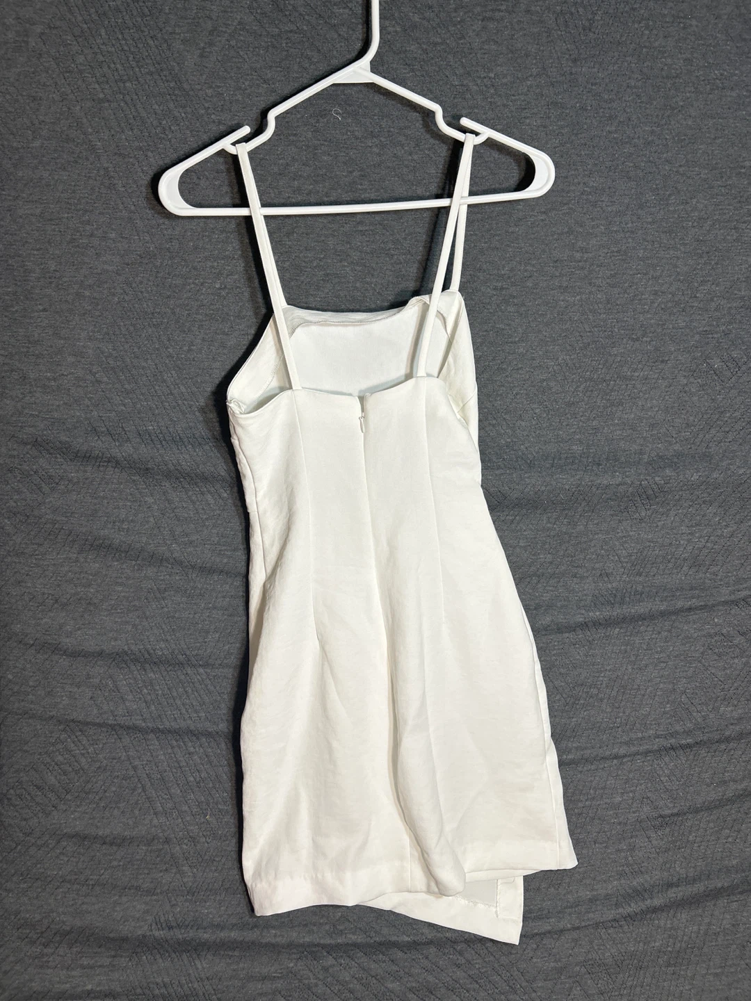Zara White Ruched Mini Dress - XS - photo 2