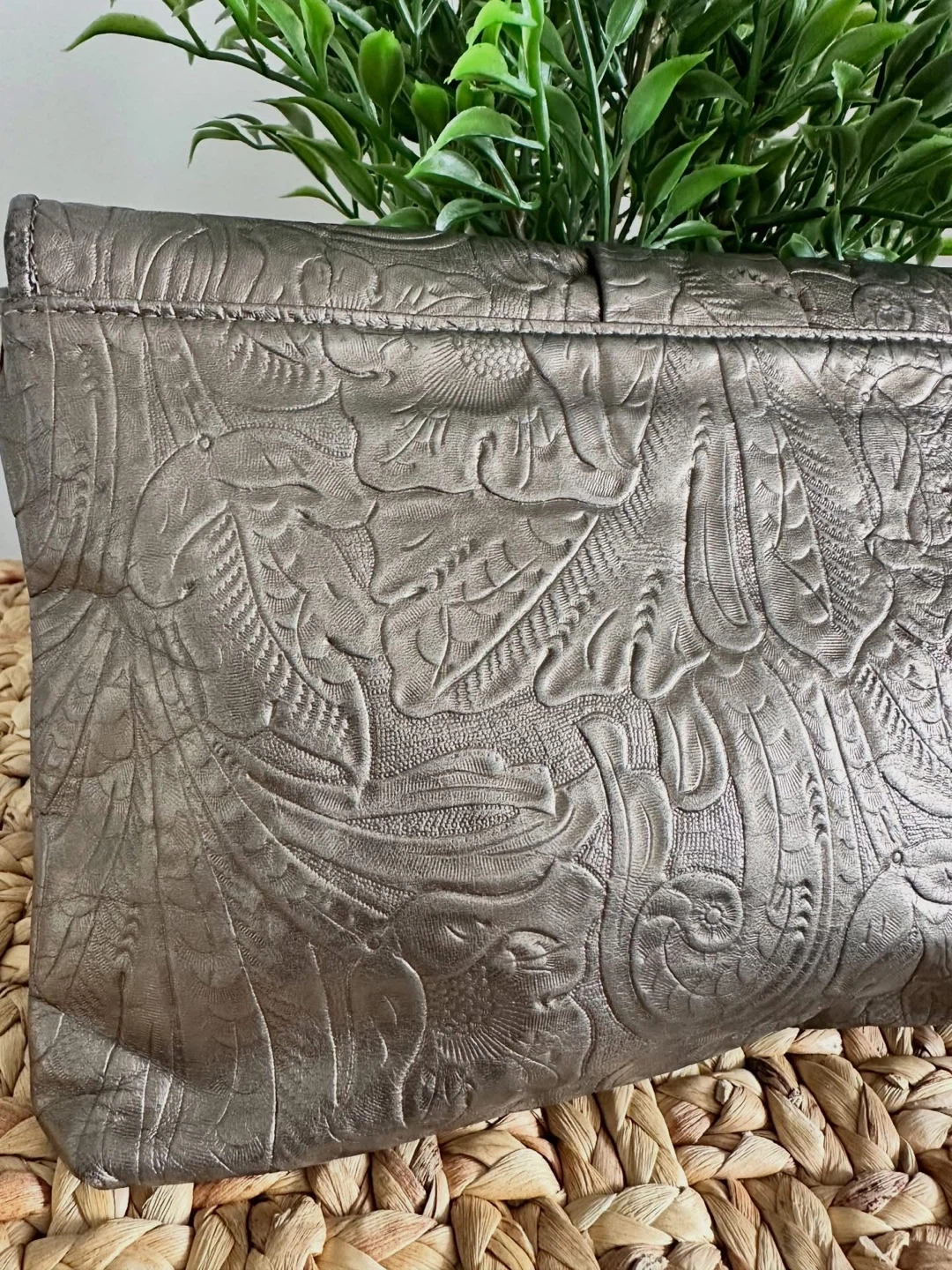 Vintage Tooled Leather Purse Clutch - photo 5