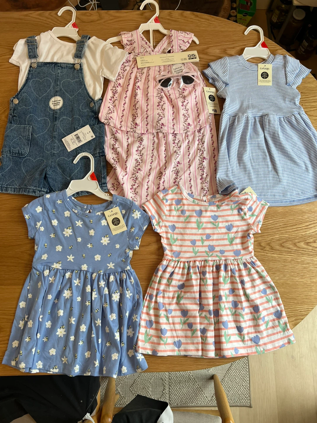 Brand New 5-Piece Toddler Girl Set (George Brand) - Size 2 Years