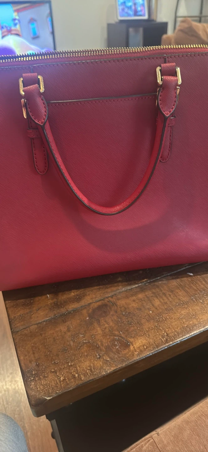 Michael Kors Red Leather Satchel Handbag - photo 3