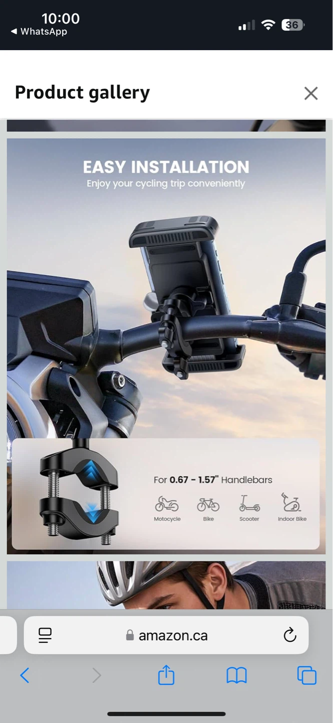 Lamicall Foldable Riding Phone Holder - photo 2