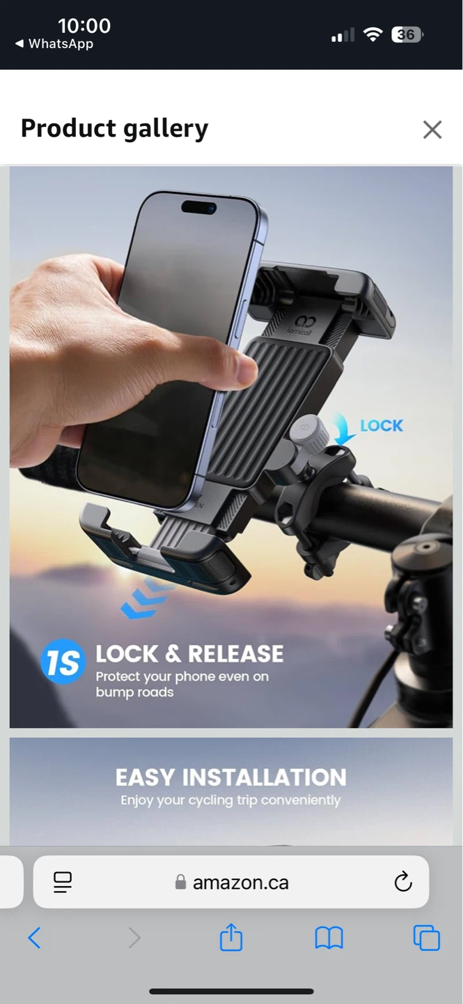 Lamicall Foldable Riding Phone Holder - photo 3